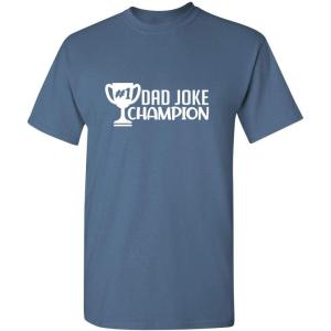 imageDad Joke Champion Father Pops Joker Comedy Novelty Mens Gift Funny T ShirtDusk