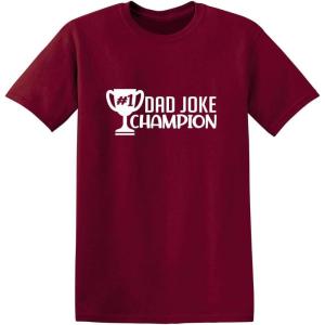 imageDad Joke Champion Father Pops Joker Comedy Novelty Mens Gift Funny T ShirtGarnet