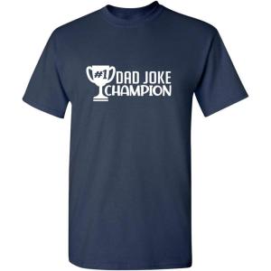 imageDad Joke Champion Father Pops Joker Comedy Novelty Mens Gift Funny T ShirtNavy