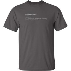 imageDadnificent Dad Fathers Day Graphic Novelty Sarcastic Funny T ShirtCharcoal