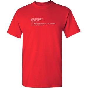 imageDadnificent Dad Fathers Day Graphic Novelty Sarcastic Funny T ShirtRed