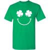 imageFeelin Good Tees Clover Happy Face St Patricks Day Irish St Paddy Holiday Smile Happy Funny T ShirtIrish