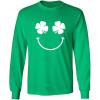 imageFeelin Good Tees Clover Happy Face St Patricks Day Irish St Paddy Holiday Smile Happy Funny T ShirtIrish Mls