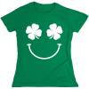 imageFeelin Good Tees Clover Happy Face St Patricks Day Irish St Paddy Holiday Smile Happy Funny T ShirtIrish Wc