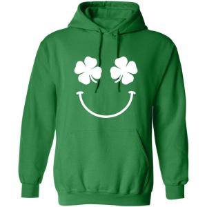 imageFeelin Good Tees Clover Happy Face St Patricks Day Irish St Paddy Holiday Smile Happy Funny T ShirtIrish Hod