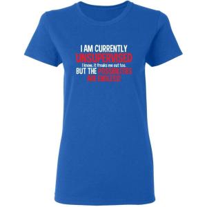 imagePossibilities Endless Sarcastic Graphic Novelty Womens Cool Funny T ShirtRoyal