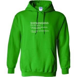 imageShenanigans Definition St Patricks Day Novelty Sarcastic Funny T ShirtIrish Hod