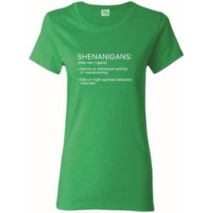 imageShenanigans Definition St Patricks Day Novelty Sarcastic Funny T ShirtIrish Wc
