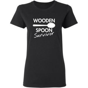 imageWooden Spoon Survivor Sarcastic Graphic Ladies Womens Funny T ShirtBlack