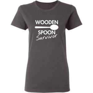 imageWooden Spoon Survivor Sarcastic Graphic Ladies Womens Funny T ShirtCharcoal