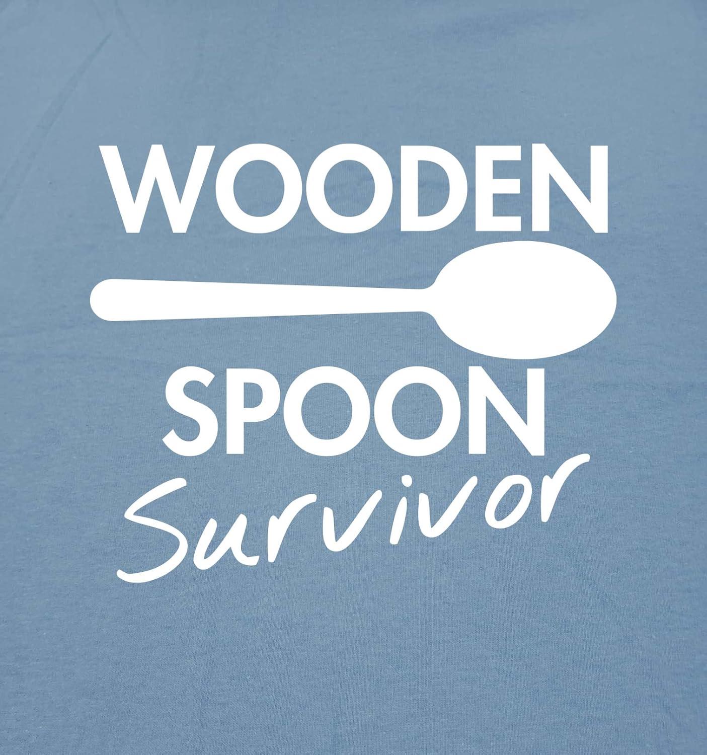 imageWooden Spoon Survivor Adult Humor Mens Graphic Novelty Sarcastic Funny T ShirtGarnet