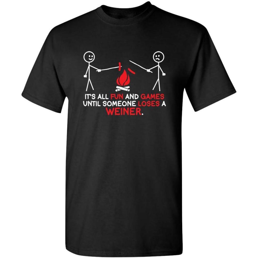 imageIts All Fun and Games Until Funny Novelty Graphic Sarcastic Funny TShirtBlack