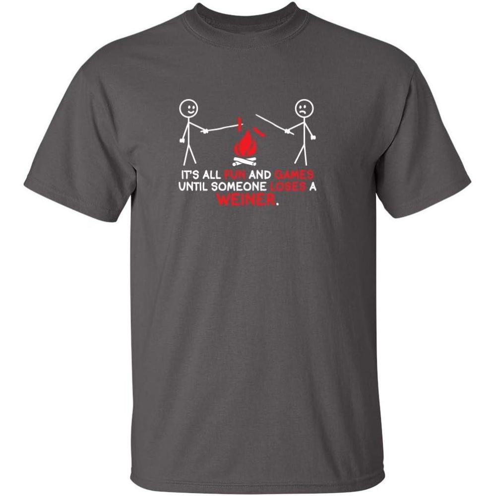 imageIts All Fun and Games Until Funny Novelty Graphic Sarcastic Funny TShirtCharcoal