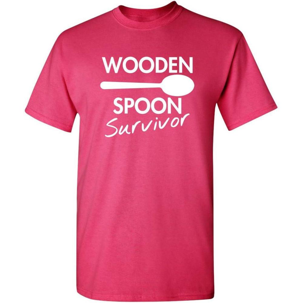 imageWooden Spoon Survivor Adult Humor Mens Graphic Novelty Sarcastic Funny T ShirtPink