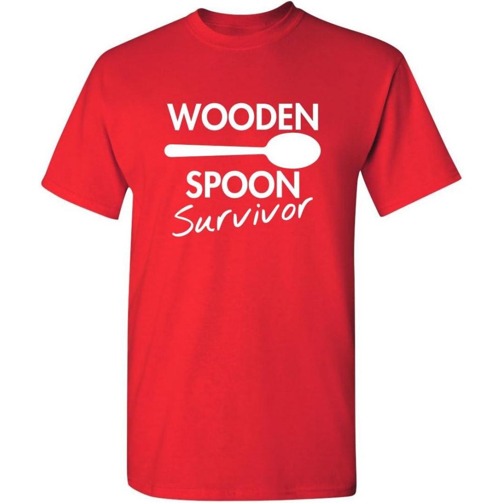 imageWooden Spoon Survivor Adult Humor Mens Graphic Novelty Sarcastic Funny T ShirtRed