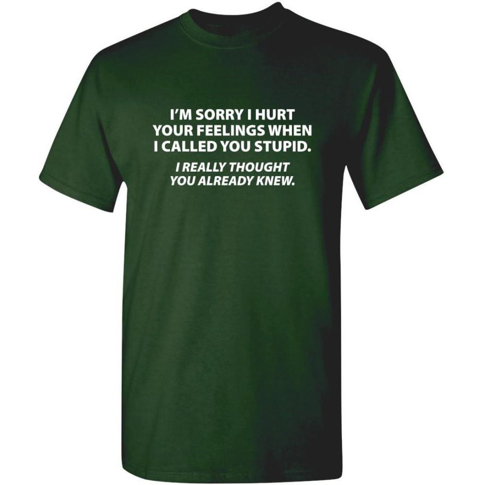 imageYou Stupid I Thought You Knew Humor Graphic Novelty Sarcastic Funny T ShirtForest