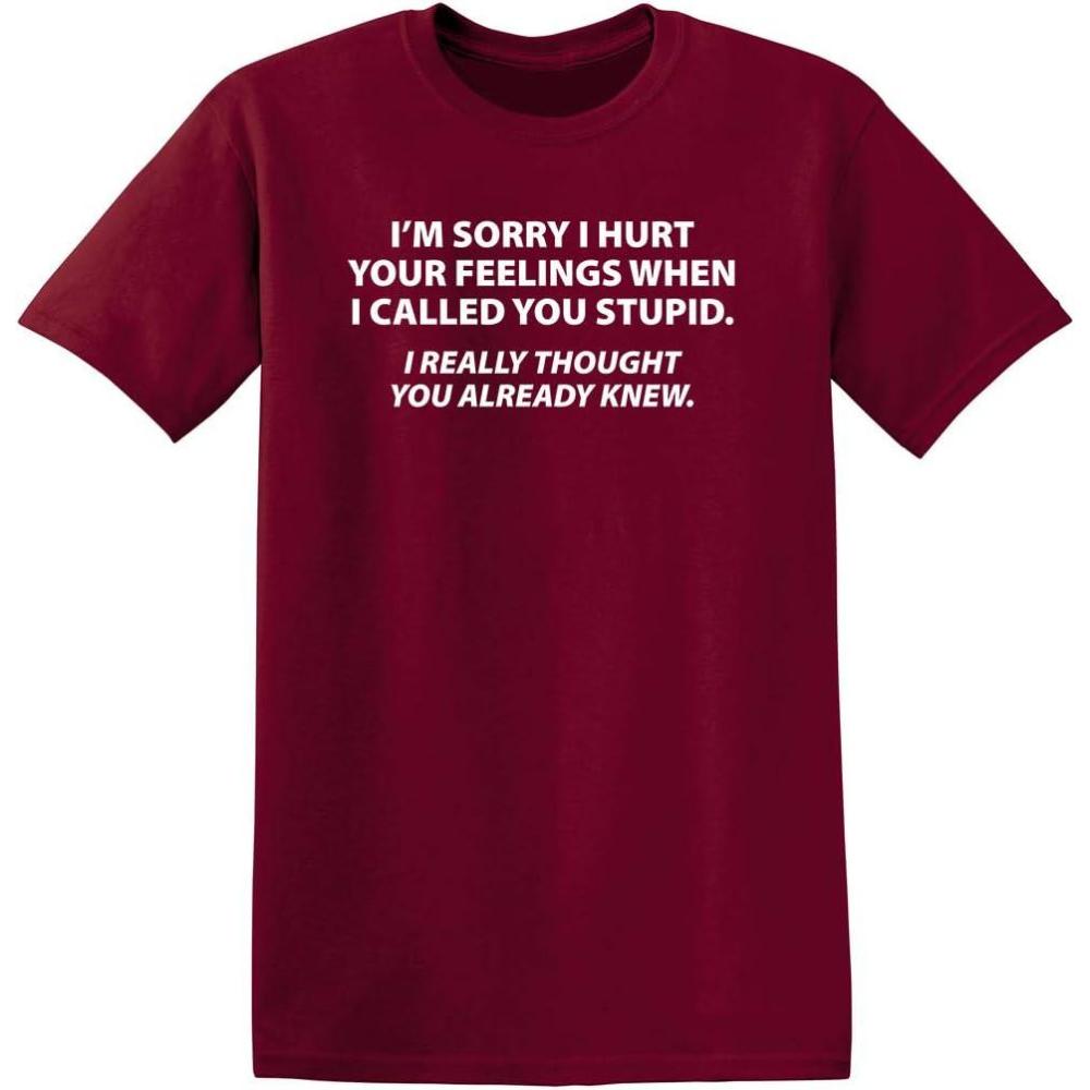 imageYou Stupid I Thought You Knew Humor Graphic Novelty Sarcastic Funny T ShirtGarnet