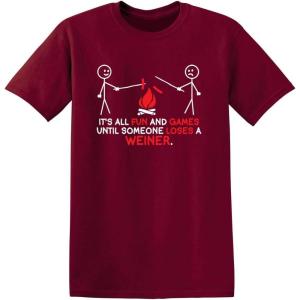 imageIts All Fun and Games Until Funny Novelty Graphic Sarcastic Funny TShirtGarnet