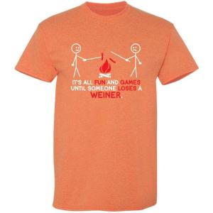 imageIts All Fun and Games Until Funny Novelty Graphic Sarcastic Funny TShirtSunset