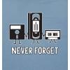 imageNever Forget Mens Cassette Tape VHS Gamer Old School Mens Very Funny T ShirtCharcoal