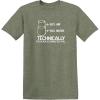 imageTechnically The Glass is Completely Science Funny T ShirtHeather Military