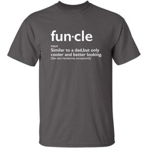 imageMens Funcle Gift for Uncle Graphic Novelty Funny T ShirtCharcoal