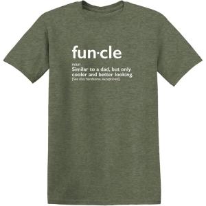 imageMens Funcle Gift for Uncle Graphic Novelty Funny T ShirtHeather Military