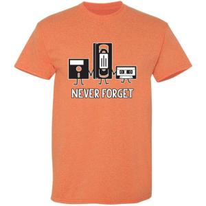 imageNever Forget Mens Cassette Tape VHS Gamer Old School Mens Very Funny T ShirtSunset