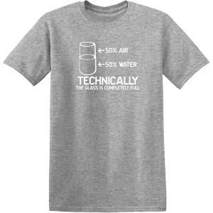 imageTechnically The Glass is Completely Science Funny T ShirtHeather Grey