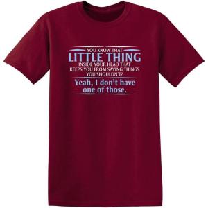 imageYou Know The Little Thing Cool Graphic Sarcastic Sarcasm Novelty Funny T ShirtGarnet
