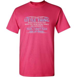 imageYou Know The Little Thing Cool Graphic Sarcastic Sarcasm Novelty Funny T ShirtPink