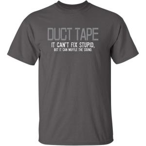 imageMens If Duct Tape Muffle The Sound Adult Humor Novelty Sarcastic Funny T ShirtCharcoal