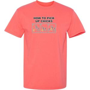 imagePick Up Chicks Graphic Novelty Sarcastic Funny T ShirtCoral