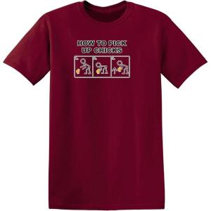imagePick Up Chicks Graphic Novelty Sarcastic Funny T ShirtGarnet