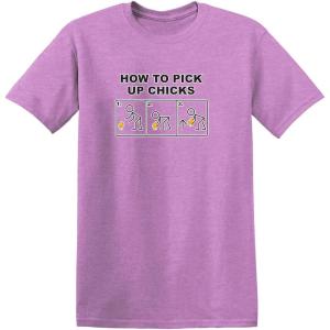 imagePick Up Chicks Graphic Novelty Sarcastic Funny T ShirtHeather Orchid