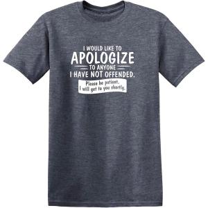 imageto Anyone I Have Not Offended Sarcastic Mens Novelty Funny T ShirtHeather Navy