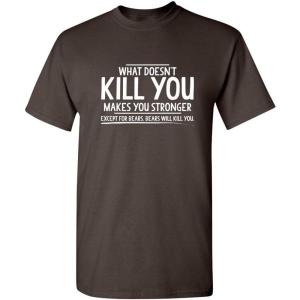 imageExcept for Bears Adult Humor Graphic Novelty Sarcastic Funny T ShirtBrown