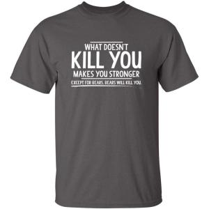 imageExcept for Bears Adult Humor Graphic Novelty Sarcastic Funny T ShirtCharcoal