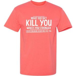 imageExcept for Bears Adult Humor Graphic Novelty Sarcastic Funny T ShirtCoral