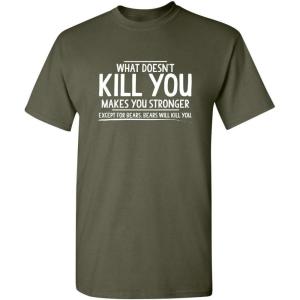 imageExcept for Bears Adult Humor Graphic Novelty Sarcastic Funny T ShirtMilitary