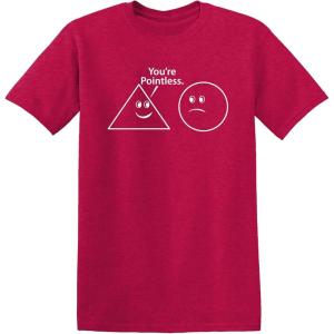 imageYoure Pointless Geometric Shapes Novelty Funny Abstract Design T ShirtHeather Red