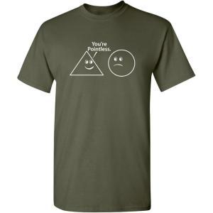 imageYoure Pointless Geometric Shapes Novelty Funny Abstract Design T ShirtMilitary