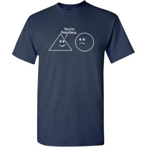imageYoure Pointless Geometric Shapes Novelty Funny Abstract Design T ShirtNavy
