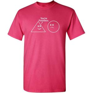 imageYoure Pointless Geometric Shapes Novelty Funny Abstract Design T ShirtPink