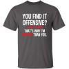 imageYou Find It Offensive I Find It Funny Sarcastic Witty Novelty Funny T ShirtCharcoal