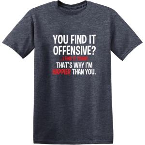 imageYou Find It Offensive I Find It Funny Sarcastic Witty Novelty Funny T ShirtHeather Navy