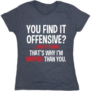 imageYou Find It Offensive I Find It Funny Sarcastic Witty Novelty Funny T ShirtNavy Heather
