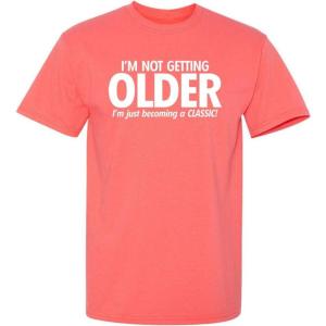 imageBecoming A Classic Graphic Novelty Sarcastic Funny T ShirtCoral