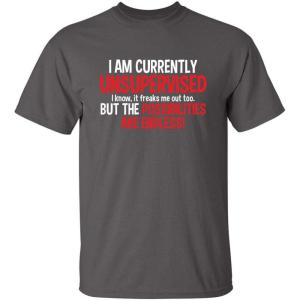 imageIm Currently Unsupervised Novelty Graphic Sarcastic Funny T ShirtCharcoal