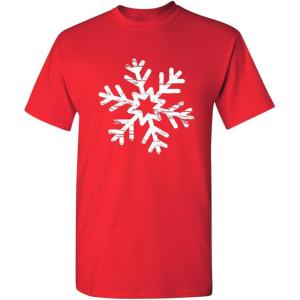 imageChristmas Snowflake Novelty Xmas Graphic TShirtRed